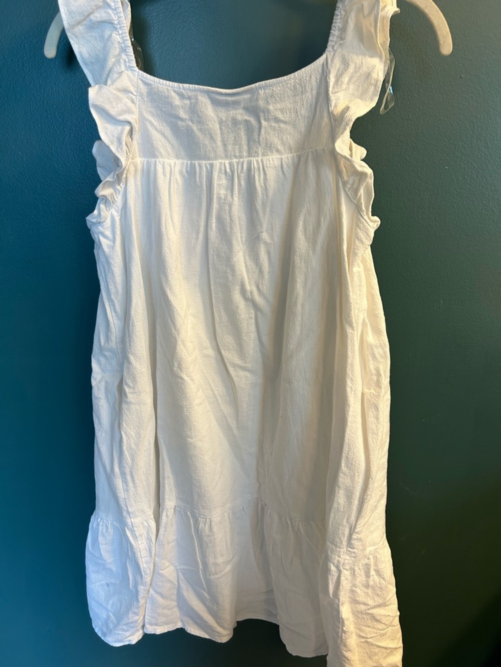 Universal Thread White Ruffle Strap Cotton Sundress - Picture 2 of 3